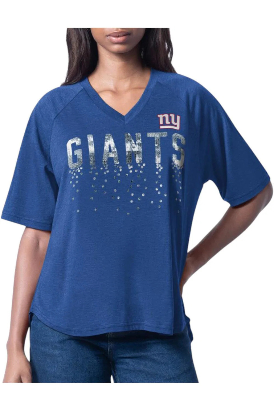 NFL Women's Sequin Top by Glll - Giants - Regular